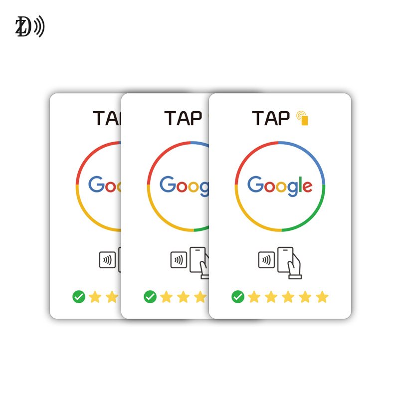 Tiktok Custom Review 13.56Mhz PVC Card Chip FM11RF08 Google Review Card