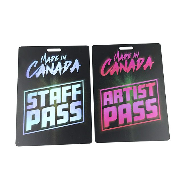 Punch Hole Event Badges Card Vip Pass Card Custom Design Lanyards PVC VIP Exhibition Event Pass for Concerts exhibitions hall
