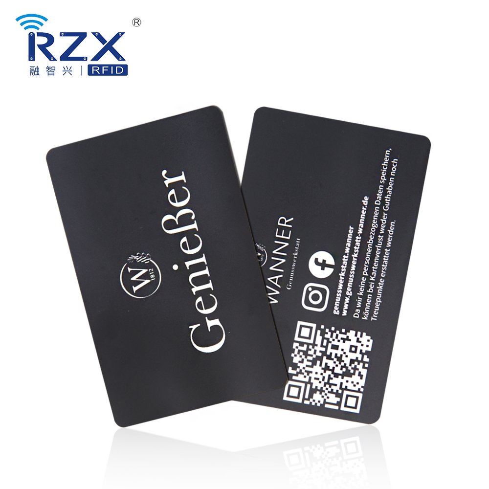 Custom Logo Printed QR Code NFC Smart PVC Card 13.56mhz Plastic for Business Card/ Social Media Card