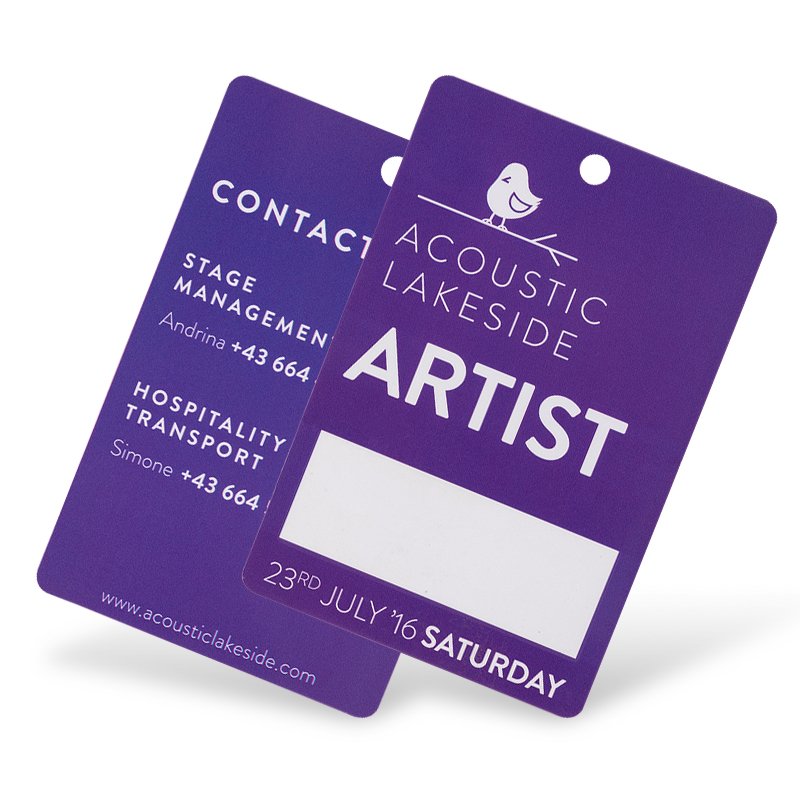SUNLANRFID Customized RFID/NFC Badge Card with NFC or UHF Chip various size option for events