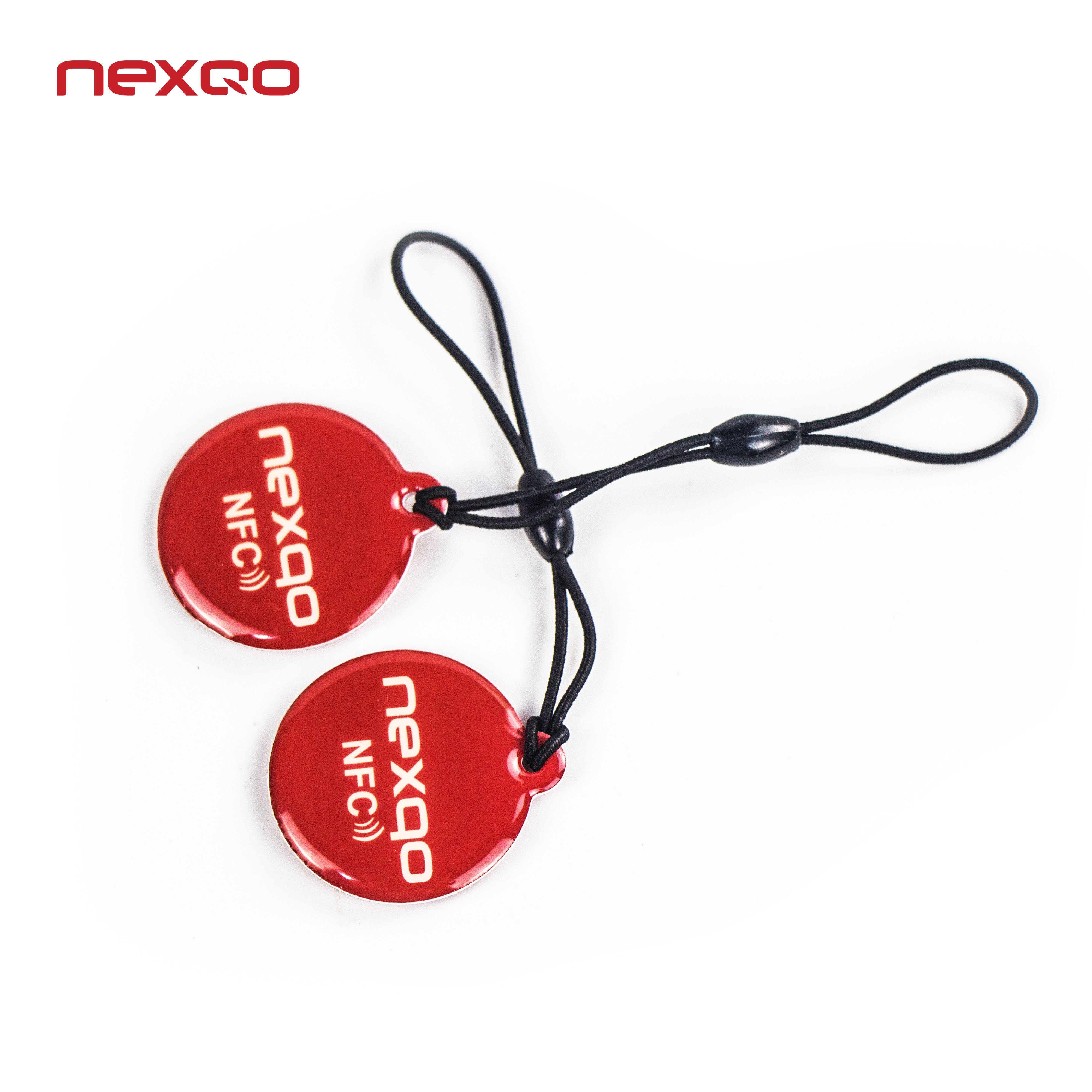 RFID Round Shape Epoxy Card 13.56MHZ NFC Custom Epoxy Smart Tag Key Chain Fob
