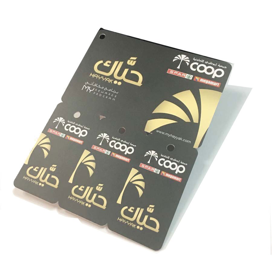 Custom printing plastic pvc rfid smart combo credit card plus key tag for loyalty program