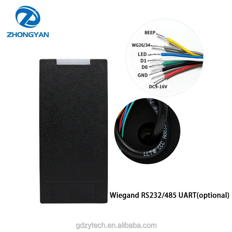 IOS 14443A 125Khz ID Card Outdoor Contactless Wall Mount RS232/RS485/UART Serial Port Communication RFID Card Reader