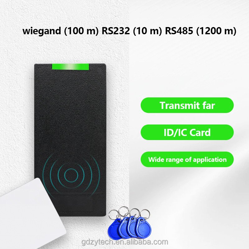IOS 14443A 125Khz ID Card Outdoor Contactless Wall Mount RS232/RS485/UART Serial Port Communication RFID Card Reader