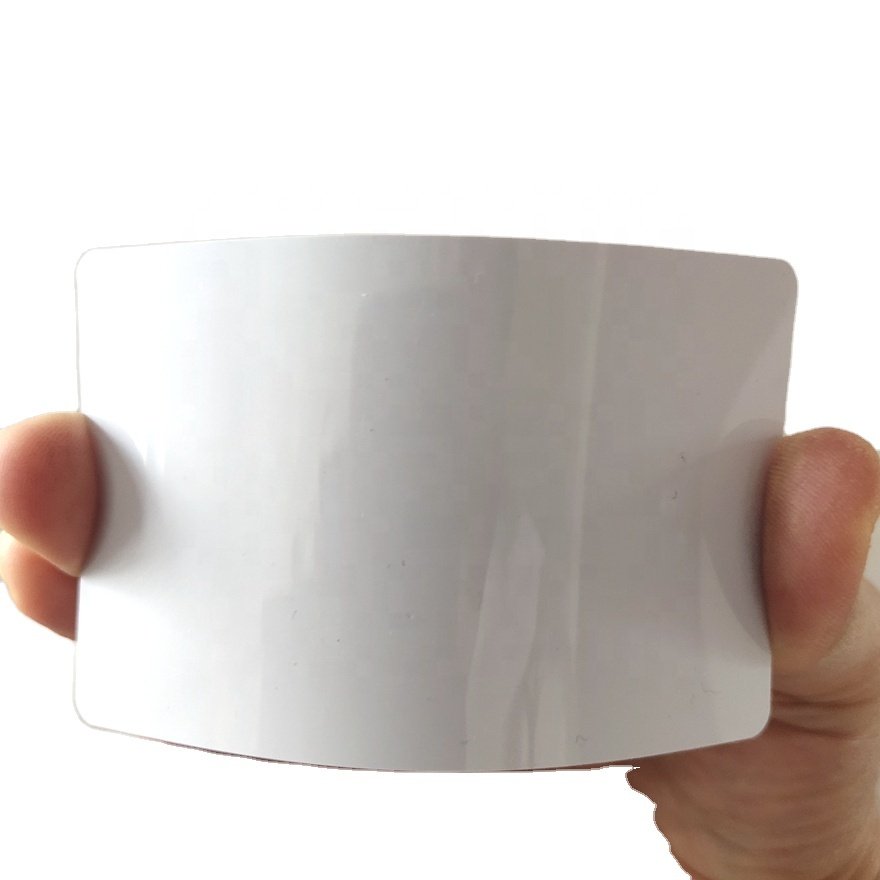 The popular product PVC plastic blank card with film both sides TK4100 EM4200 chip 0.8mm thickness RFID white business card