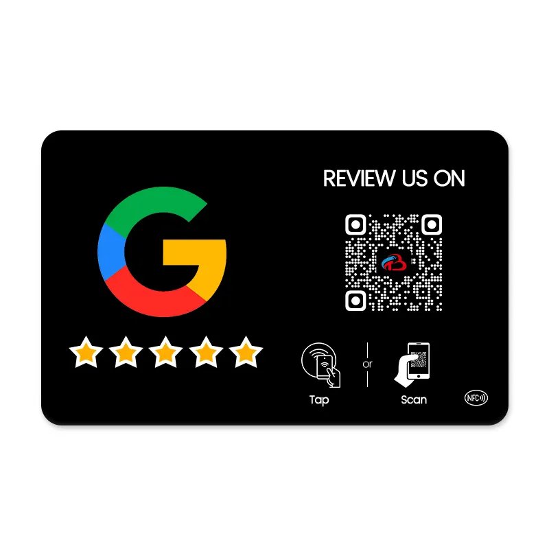 Access Control Card Ntag213 QR code NFC Card Printing Custom Logo Google nfc Review Cards