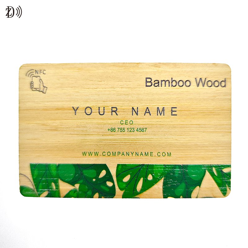 Customized Printing MIFARE Classic EV1 1k 13.56MHz RFID Bamboo Wooden Card