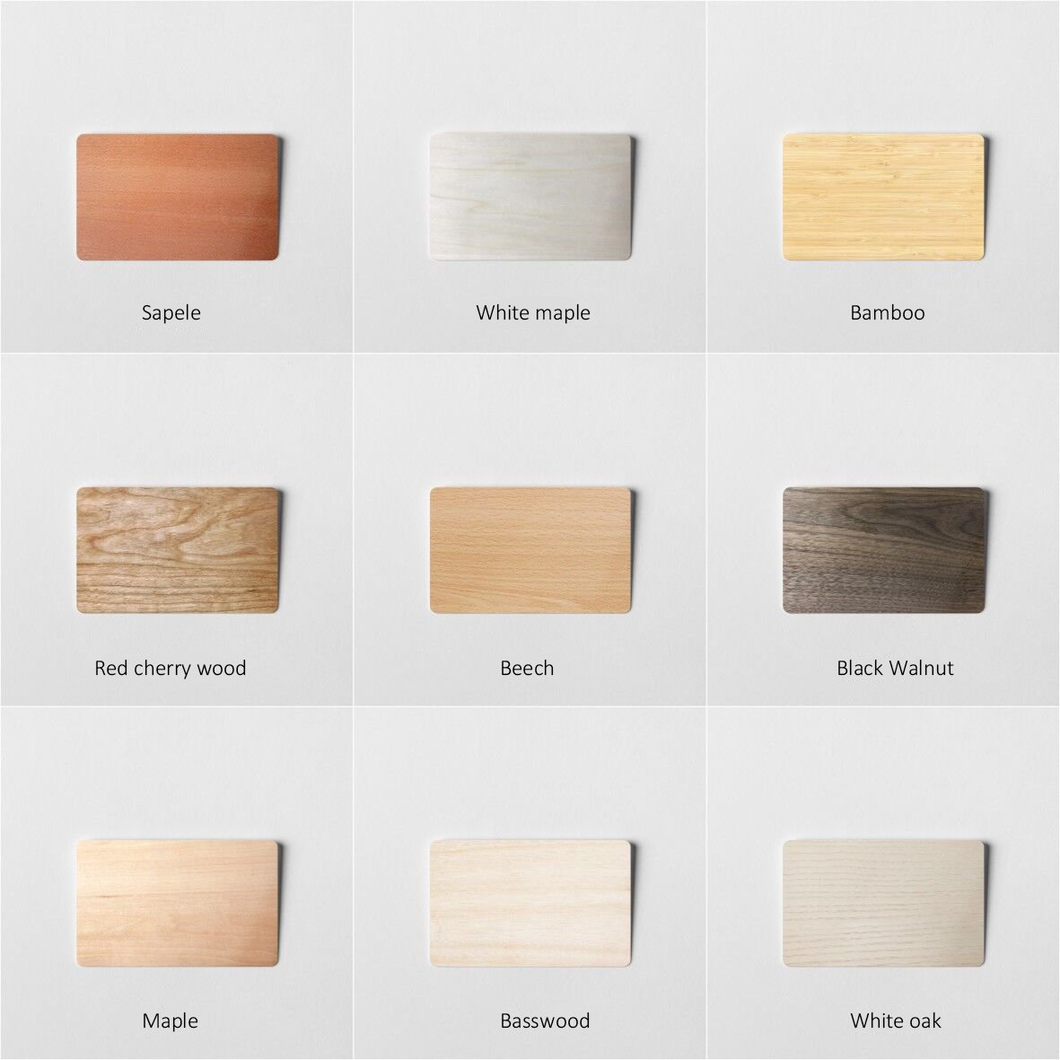 Customized Printing MIFARE Classic EV1 1k 13.56MHz RFID Bamboo Wooden Card