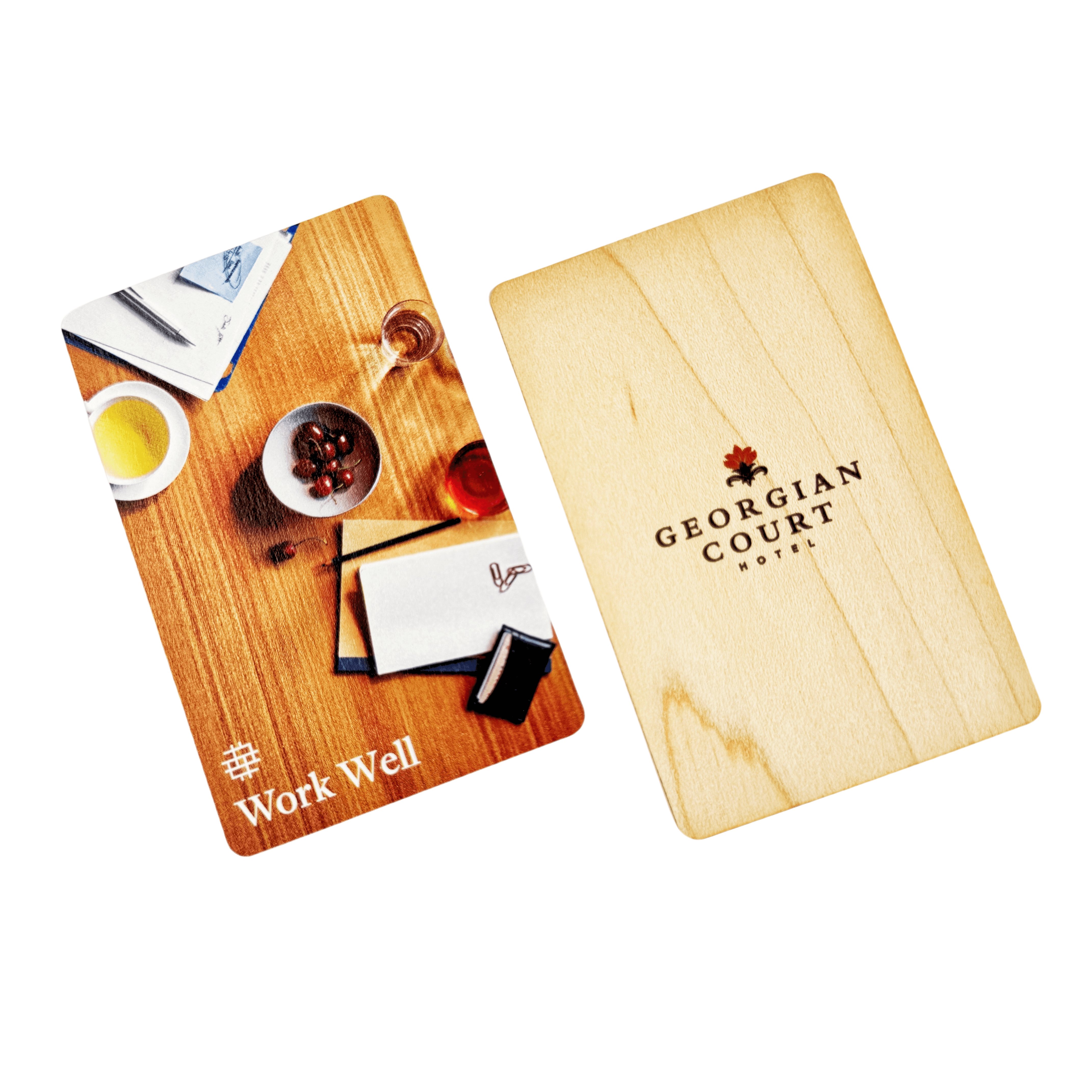 Recyclable Eco-friendly RFID Wooden Hotel Key Card 13.56MHz Programmable RFID NFC Smart Wood Card for Messerschmitt Suretech