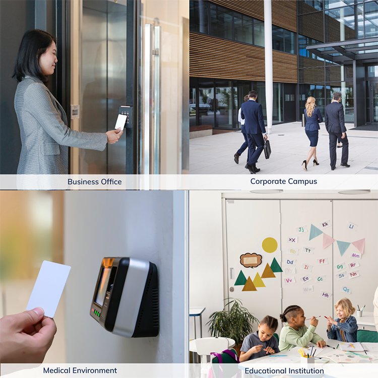Programmable Paper Card White Customizable Printing Smart Business NFC Cards for Employee Tracking