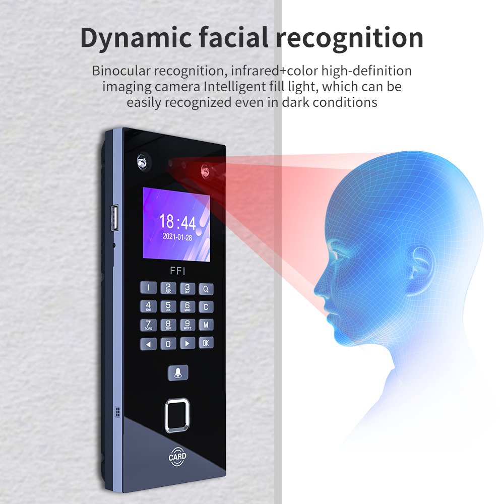 F10-1TKW facial recognition finger print palm vein access controller TCPIP wifi machine