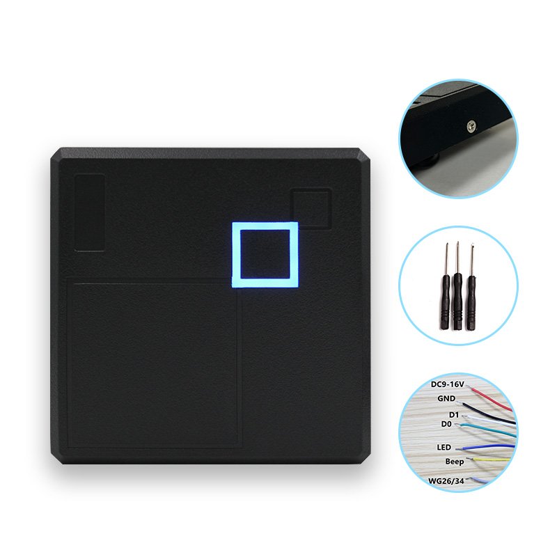 Contactless Card Reader IP68 Waterproof Wiegand 26 13.56mhz Support Mifare IC 15693 NFC Access Control Card Reader