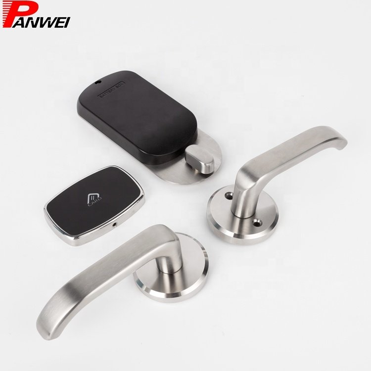 304 stainless steel electric lock hotel key card door lock CCTV access control PMS integrate