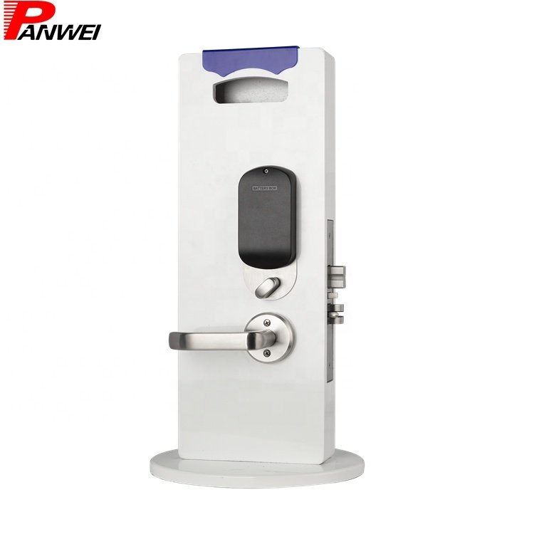 304 stainless steel electric lock hotel key card door lock CCTV access control PMS integrate