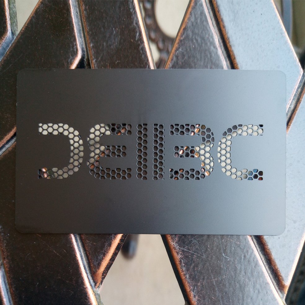 Laser Engraving Products Blank Nameplate Laser Cut Custom Print Stainless Steel Black Metal Business Card Personalized