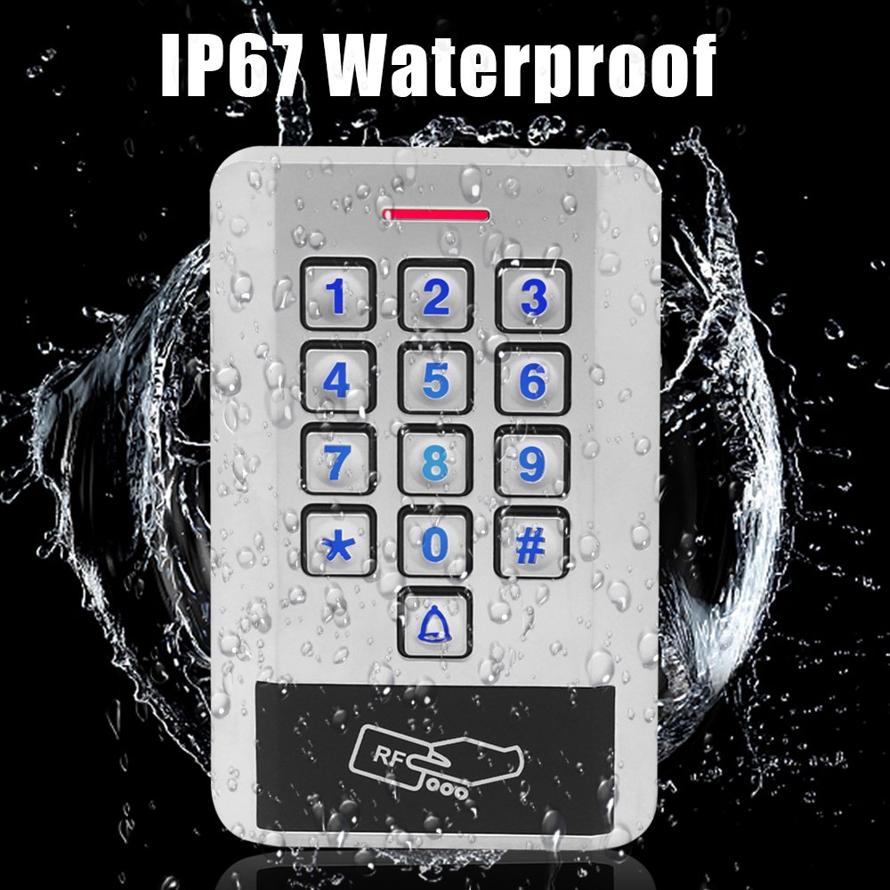 125KHZ RFID Password Keypad Access Control Backlight Waterproof IP68 Metal Door Standalone Access Control 6000 user WG 26 input