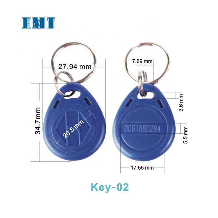 125Khz Proximity TK4100 ABS Keychain Custom Logo Colorful Rfid Key Chain 125khz Keyfob Tag For Access Control