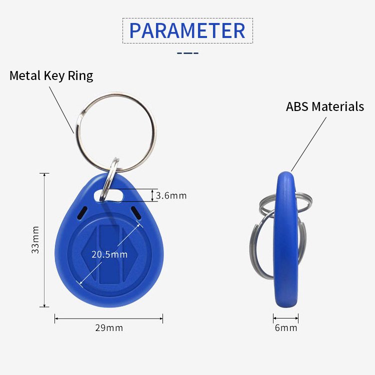 Wholesale Waterproof ABS Keychain Access Control Card 125KHz TK4100 Key Tag RFID Key Fob