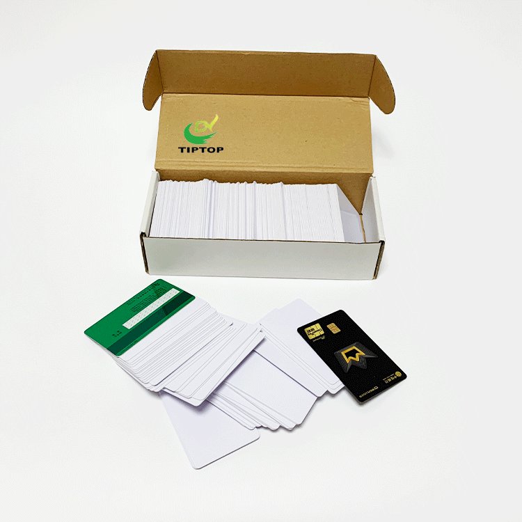 Tiptop Custom color smart business card rfid inkjet pvc white card printer nfc card with chip