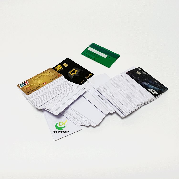 Tiptop Custom color smart business card rfid inkjet pvc white card printer nfc card with chip
