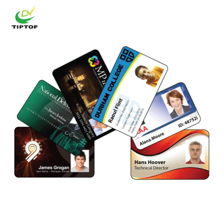 Tiptop Custom color smart business card rfid inkjet pvc white card printer nfc card with chip