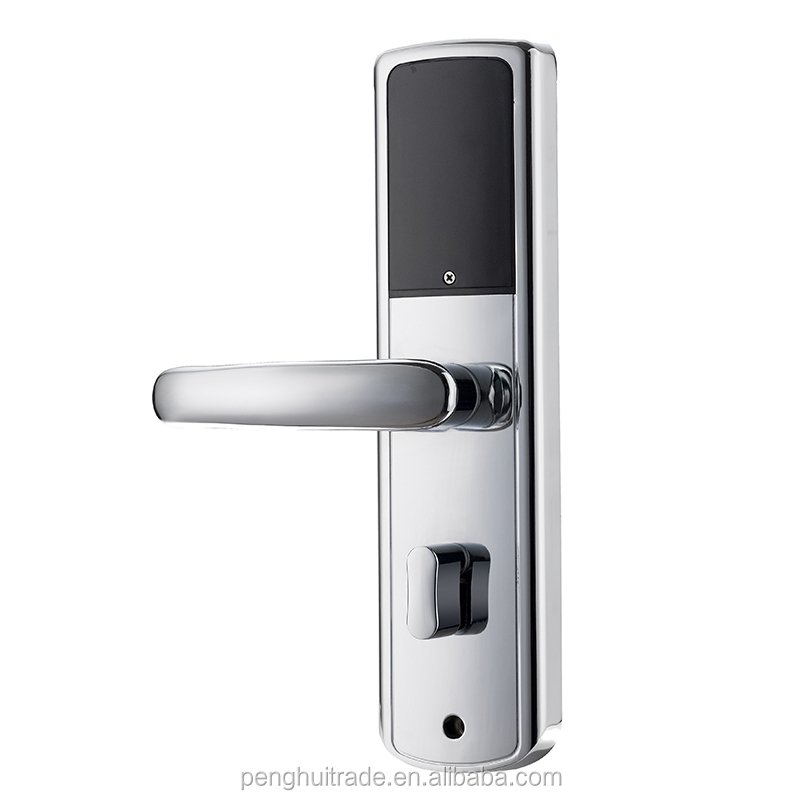 Zinc Alloy Security Electronic Door Handle Lock with RFID Card & Proximity Smart Card Reader Key Card Access for Hotel Rooms