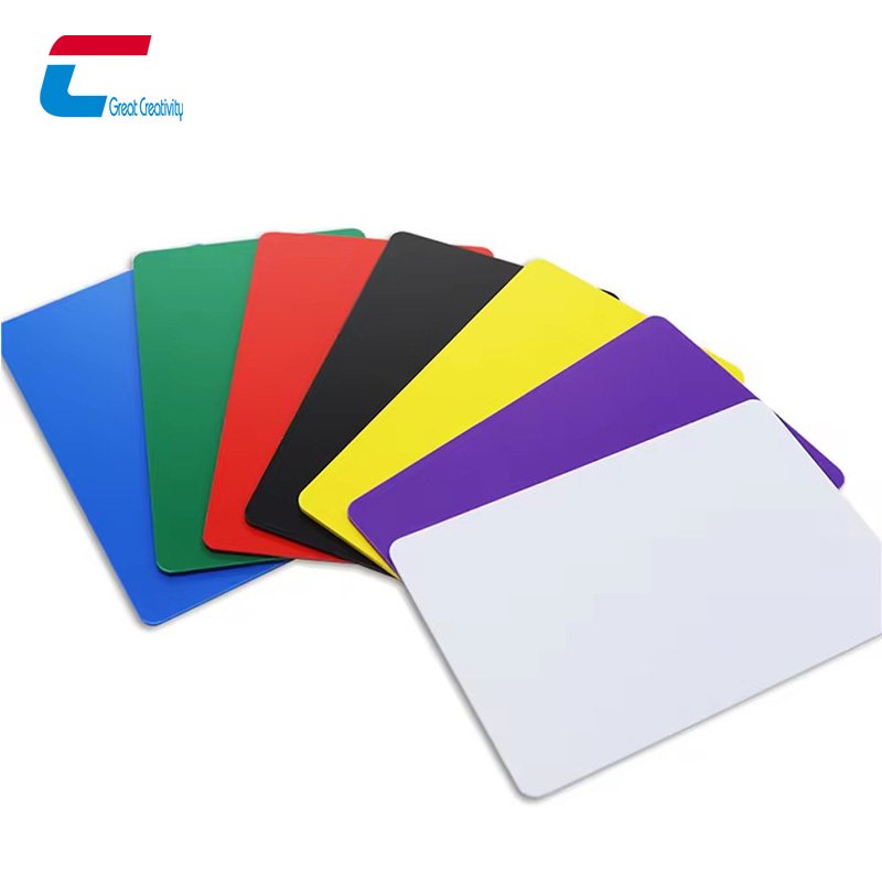 Customized Printable RFID 13.56Mhz Colorful PVC NFC Card Green/ Yellow/ Red/ Black Colorful Plastic Card