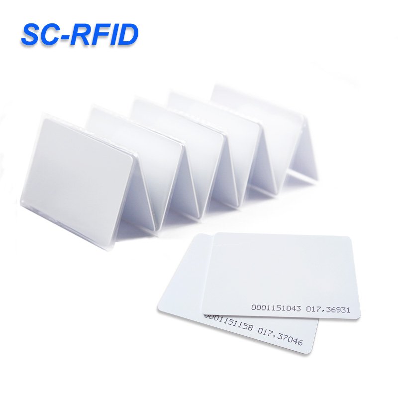 13.56MHZ M1 PVC White Ten Ties RFID Card For Door Access Control Identification