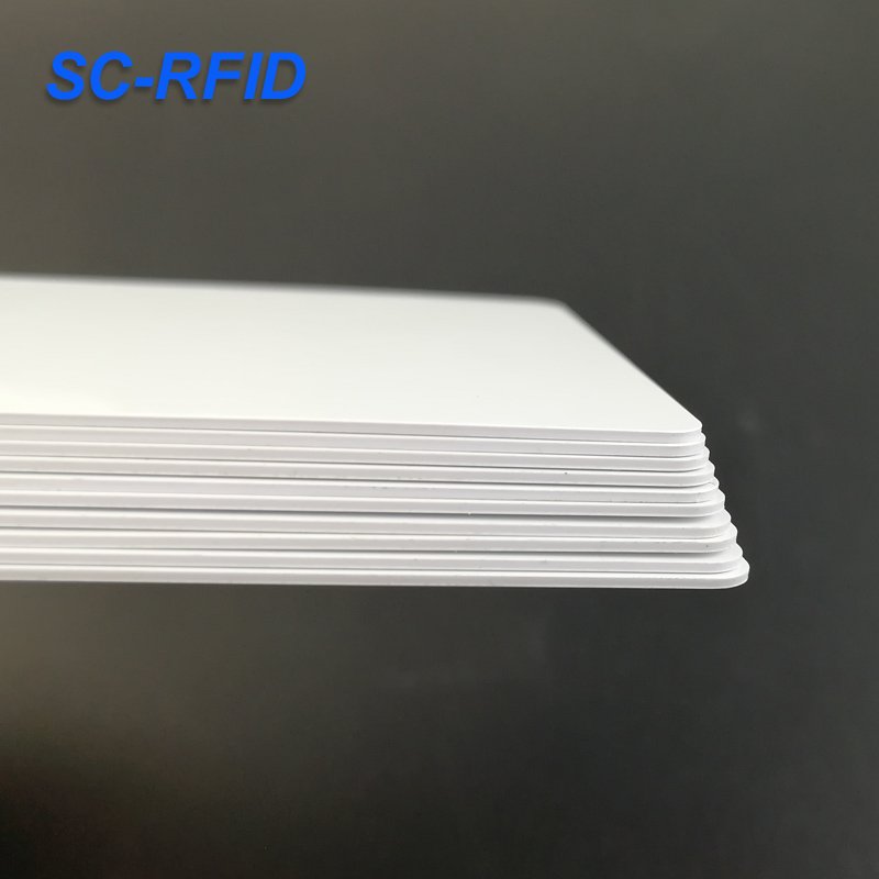 13.56MHZ M1 PVC White Ten Ties RFID Card For Door Access Control Identification