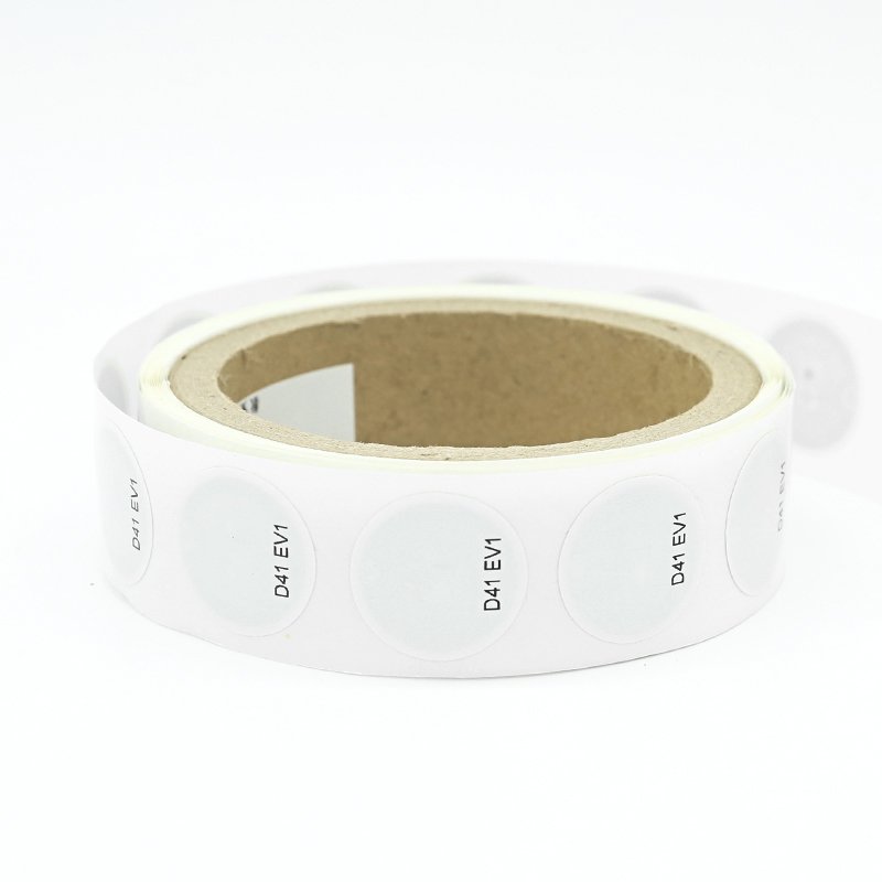 25mm D41 mifare desfire ev1 4k 13.56mhz round blank rfid sticker roll