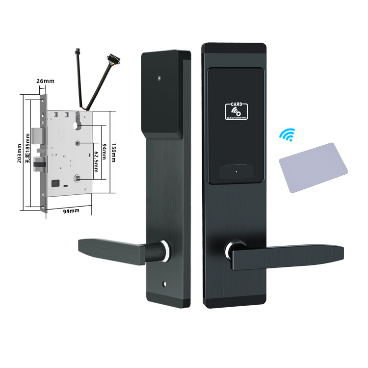 Best Selling Hotel Card Slide Sifely Entry Front Core Rv Latch Rfid Reader Access Control Power Keyless lock door hotel