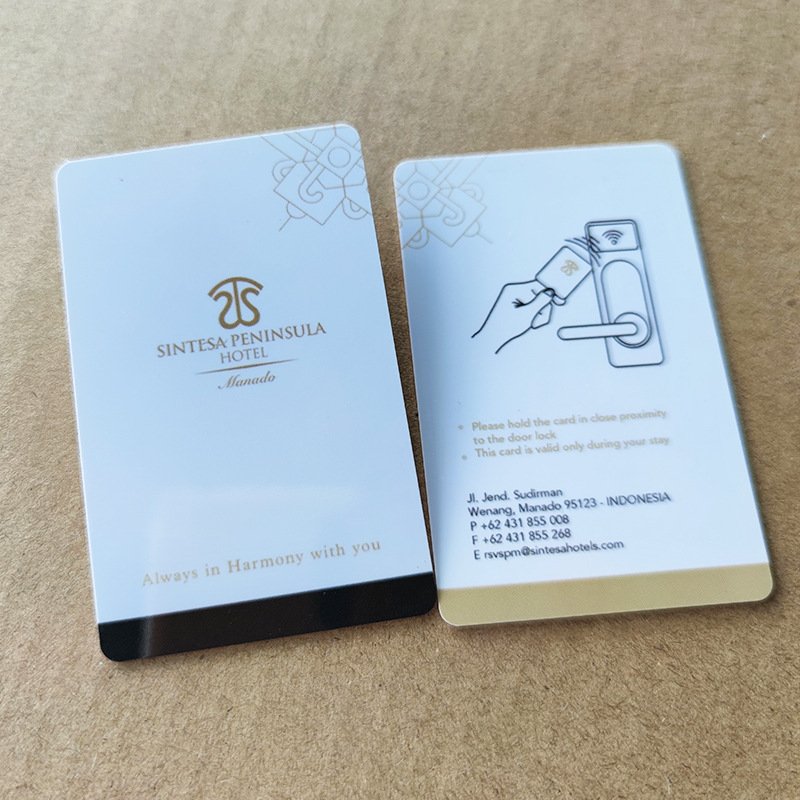 Custom hotel key card IC access card PVC 13.56Mhz smart rfid pattern door lock Card