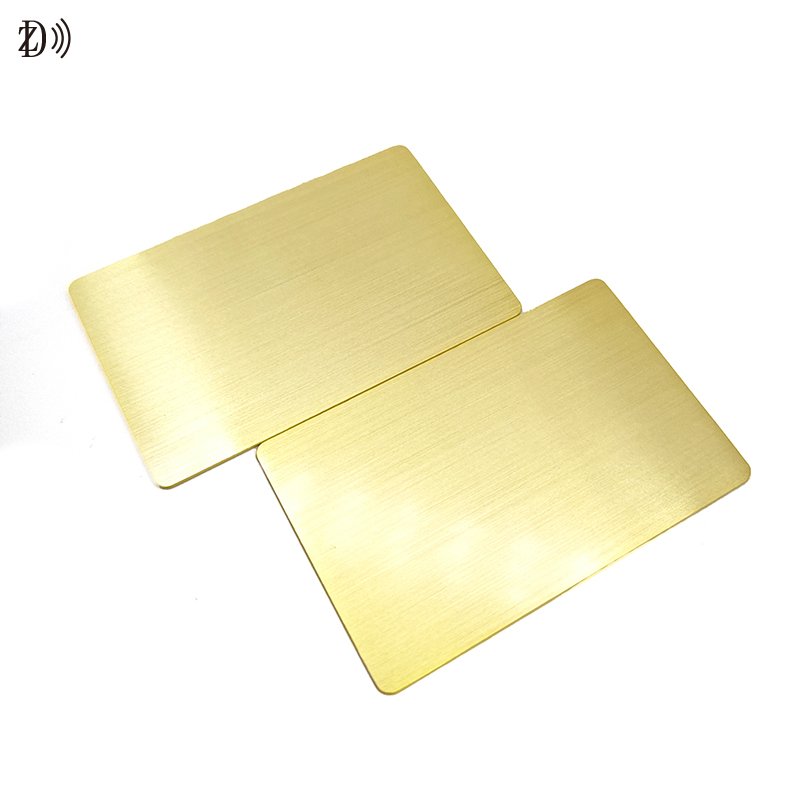 Brushed Gold RFID Card 13.56MHz Hotel Access Control Printing NFC RFID Metal Card
