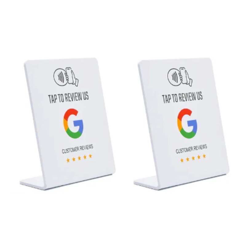 Customized RFID Google review card ntag213 review card 215 high-end PVC Google NFC review card