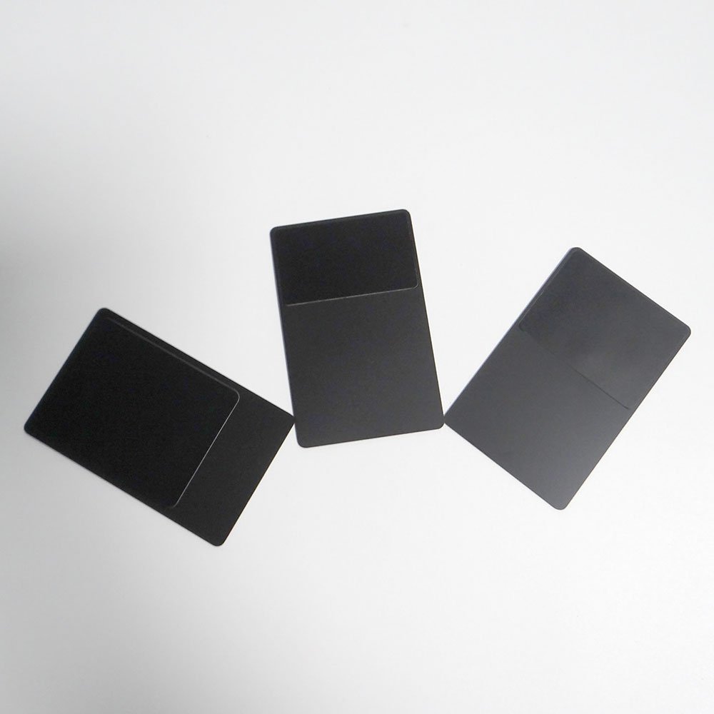 213 / 216 chip programmable 216 chip 888 byte Tap to go Matt Black NFC Stainless steel Metal Business Card