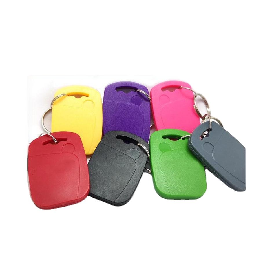125khz BLANK ID custom Key fob tag NFC plastic ABS smart Keychain hotel access elevator management parking lot portable white