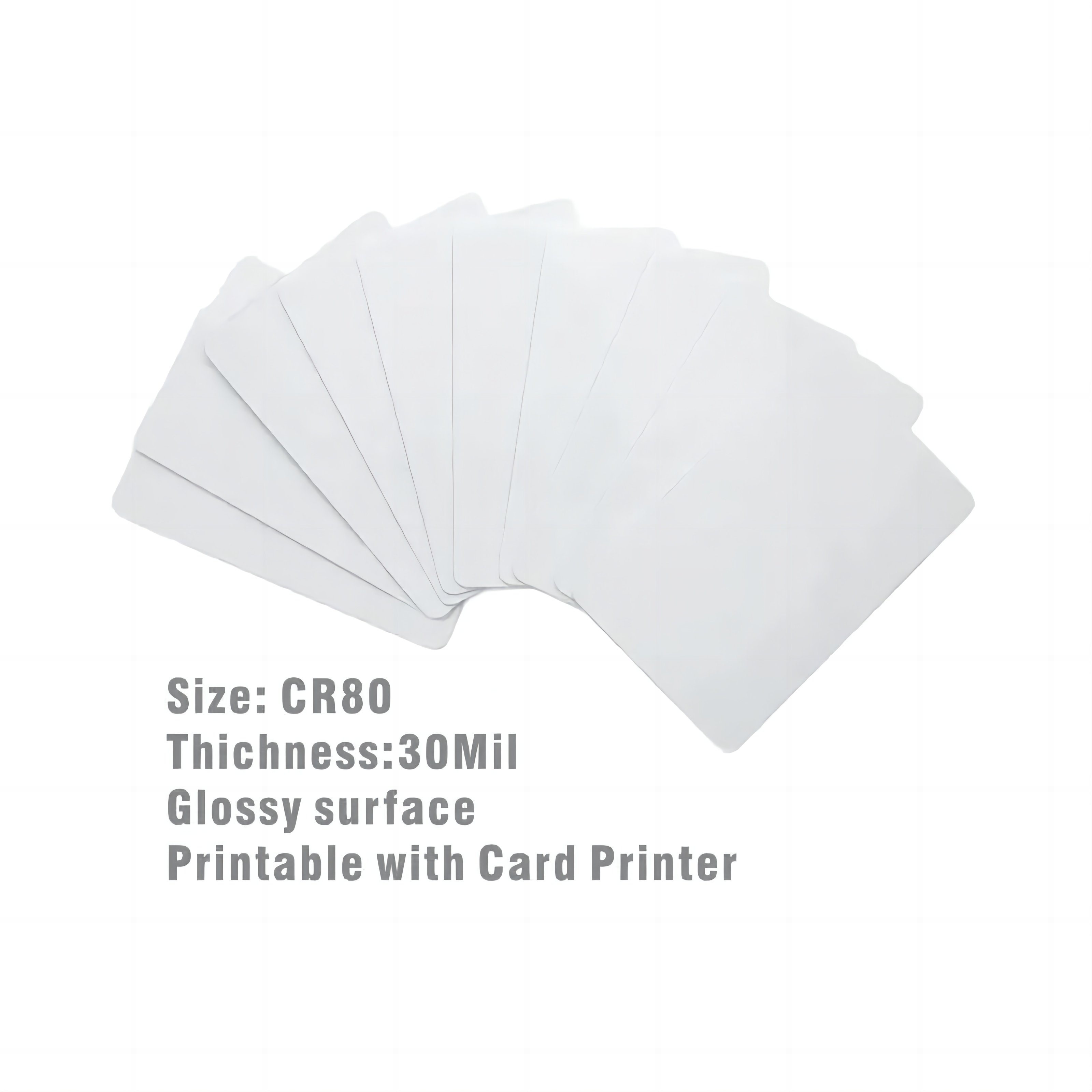 High quality Printable PVC RFID NFC Card FO8 1K IC card 13.56mhzNFC Blank White RFID Smart Card for Access control