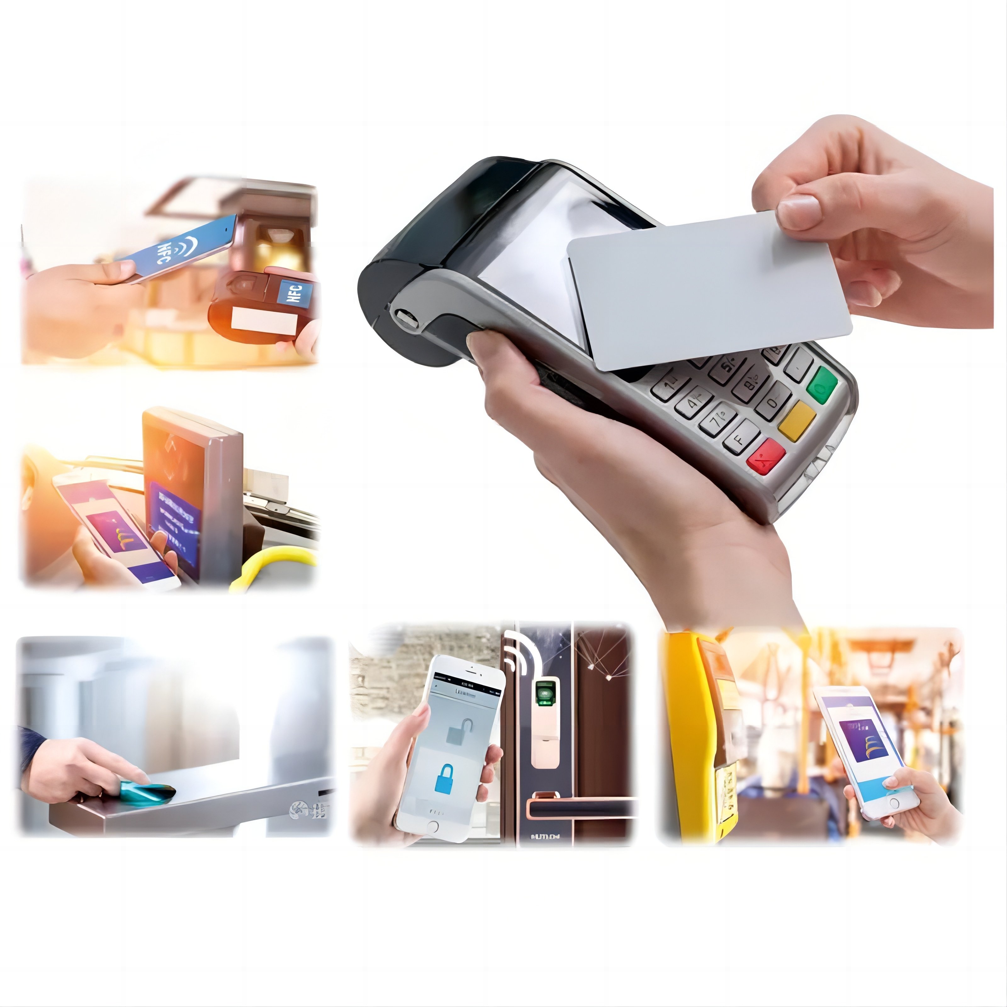 High quality Printable PVC RFID NFC Card FO8 1K IC card 13.56mhzNFC Blank White RFID Smart Card for Access control
