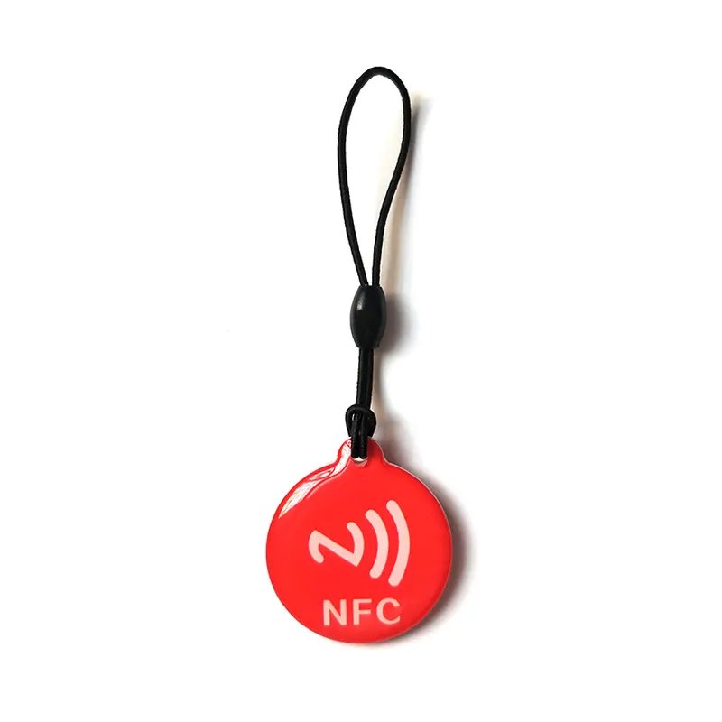 Customized 13.56MHz Proximity Writable Tag Access Control Card NFC RFID Epoxy Tag Keyfob Keychain
