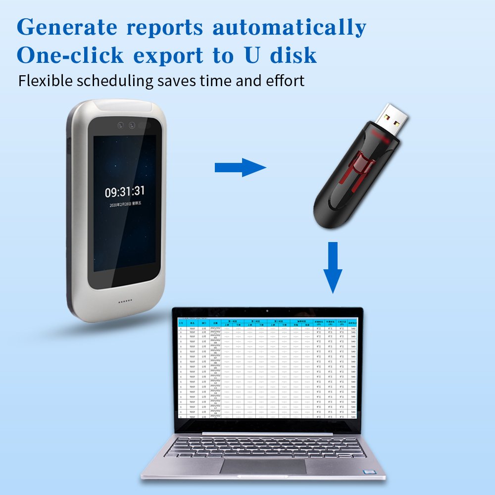 Access control 5 Inch WiFi TCP IP Face Recognition Touch Screen Attendance Device 13.56Mhz IC Card Readers with 3000 Users
