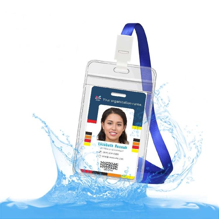 Customize RFID Identification Card NFC Smart Staff Employee Event Id Badge Card with Lanyard & Holder NFC Keychain RFID Keyfob