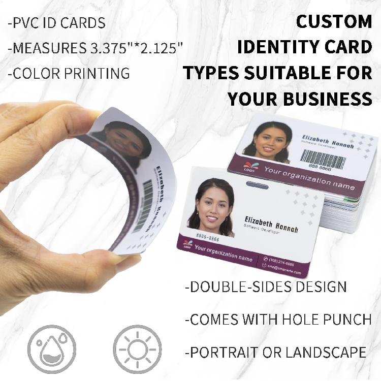 Customize RFID Identification Card NFC Smart Staff Employee Event Id Badge Card with Lanyard & Holder NFC Keychain RFID Keyfob