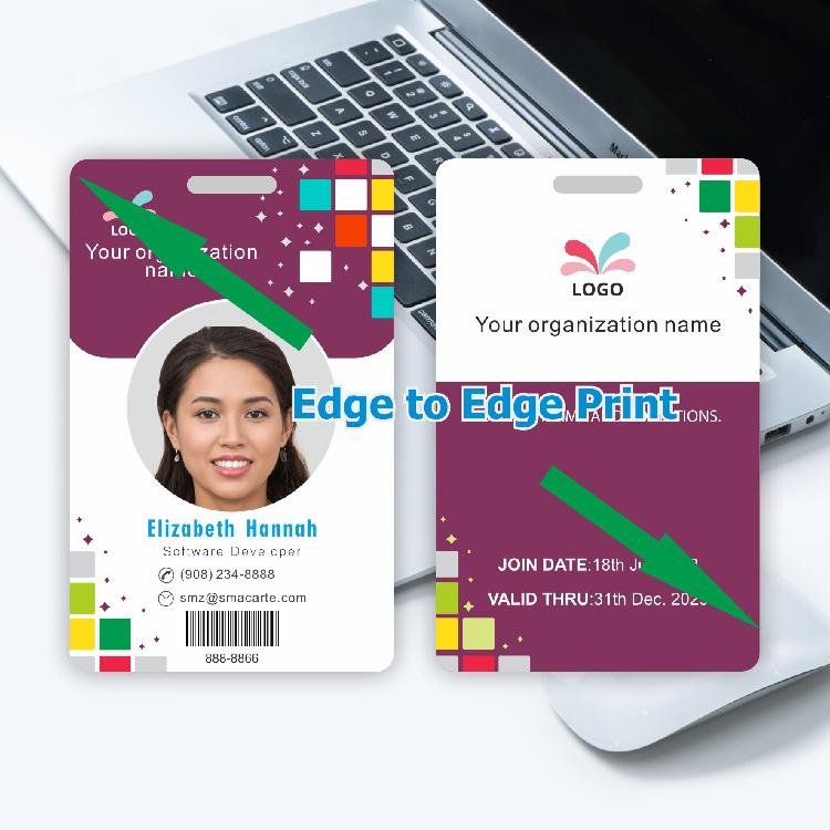 Customize RFID Identification Card NFC Smart Staff Employee Event Id Badge Card with Lanyard & Holder NFC Keychain RFID Keyfob