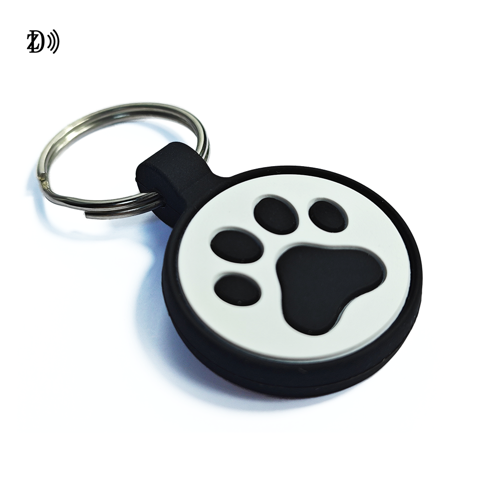 Dog Pet Tag For Engraving 13.56Mhz NFC Custom QR Code RFID Silicone Pet Tag