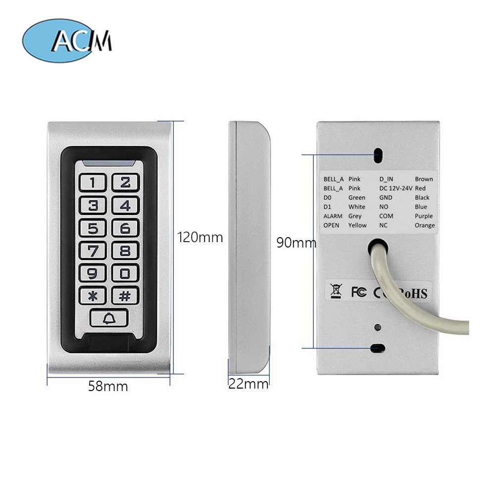 Waterproof WiFi Tuya App Smart Door Lock RFID Card Access Controller Metal Keypad Standalone Access Control System