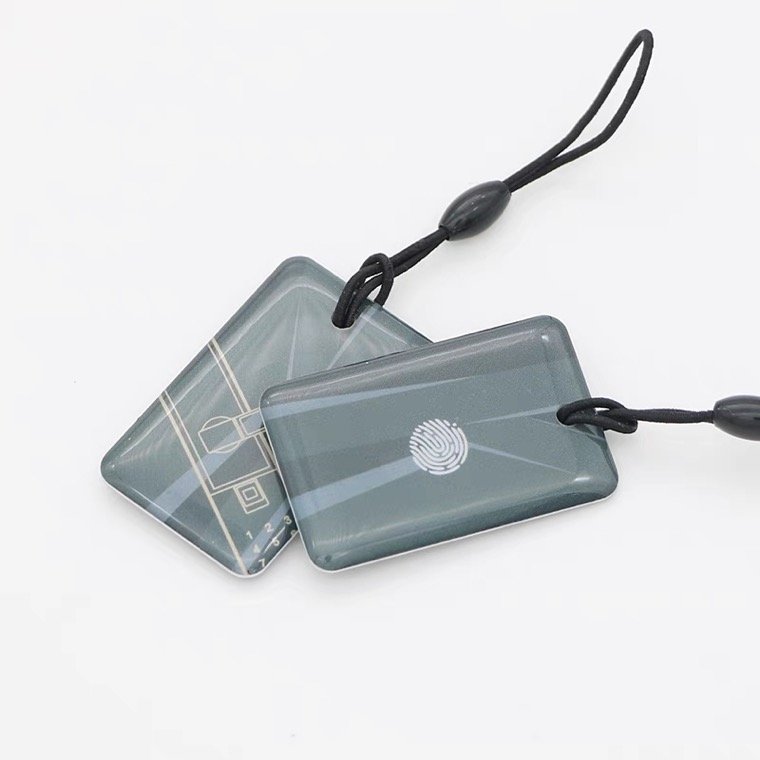 Customized Printing Programmable 13.56mhz RFID NFC Epoxy Key Tags Smart Cards For Access Control System