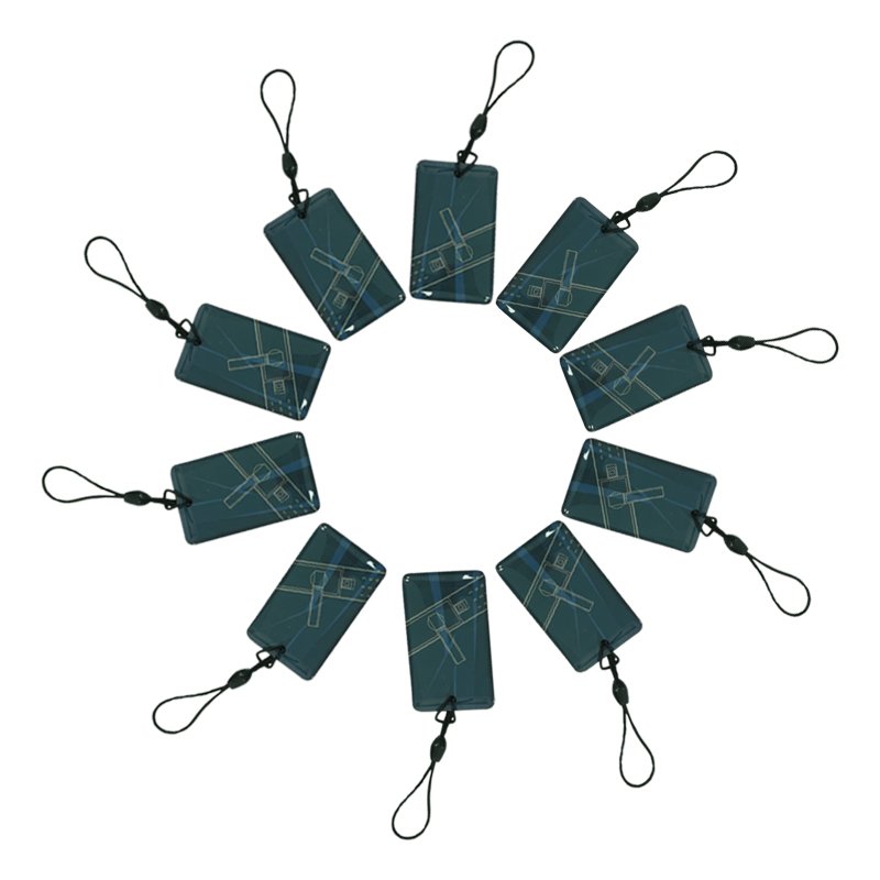 Customized Printing Programmable 13.56mhz RFID NFC Epoxy Key Tags Smart Cards For Access Control System