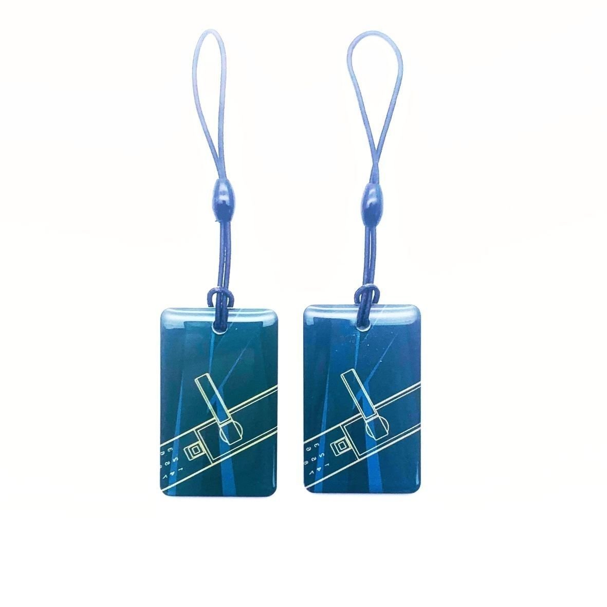 Customized Printing Programmable 13.56mhz RFID NFC Epoxy Key Tags Smart Cards For Access Control System