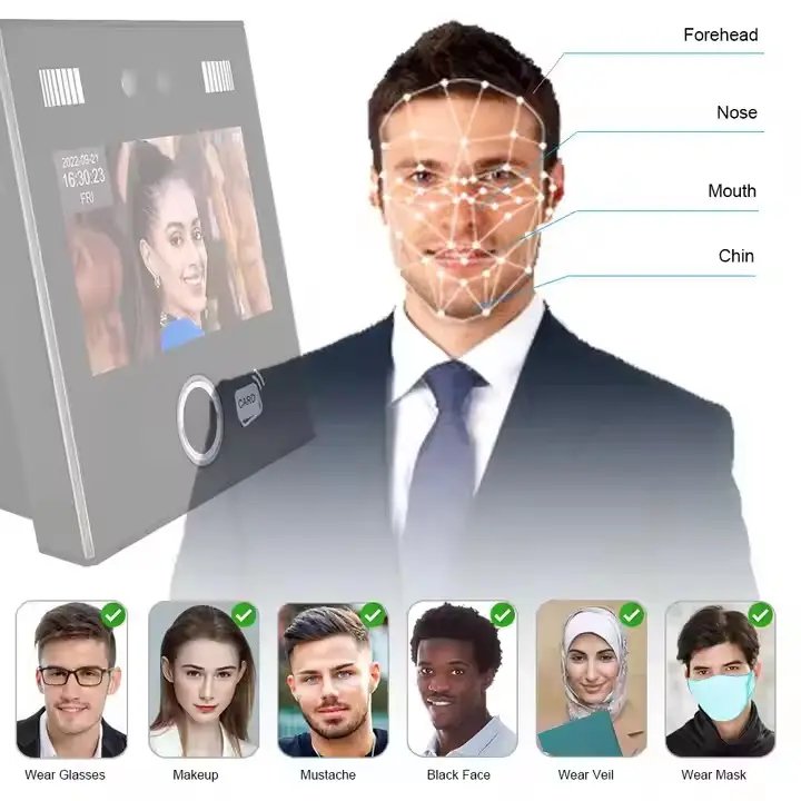 AI11F Web Cloud WIFI Dynamic AI Face Fingerprint Rfid Card Attendance Door Lock Access Control Device