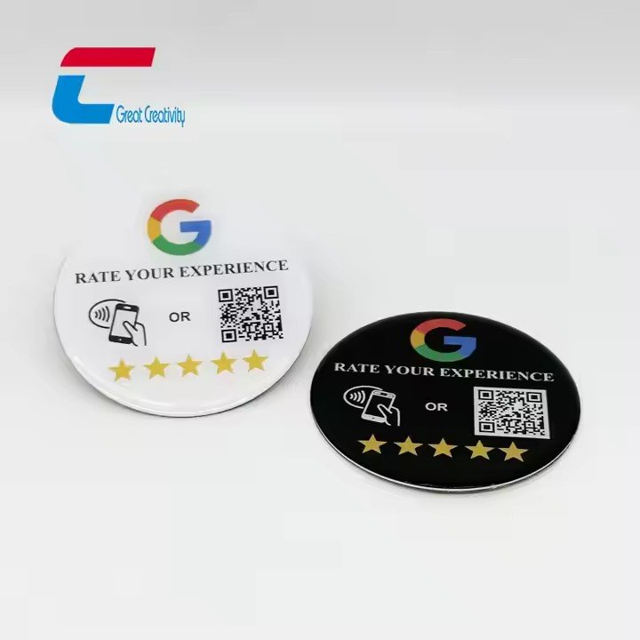 Customized Big Epoxy Resin Business Card NFC Menu Tag